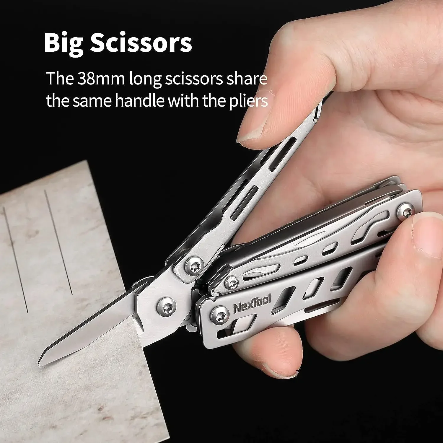 Imagem -03 - Nextool-mini Flagship Multitool 10 em Canivete Edc Keychain Alicate Dobrável Tesoura Abridor de Garrafa