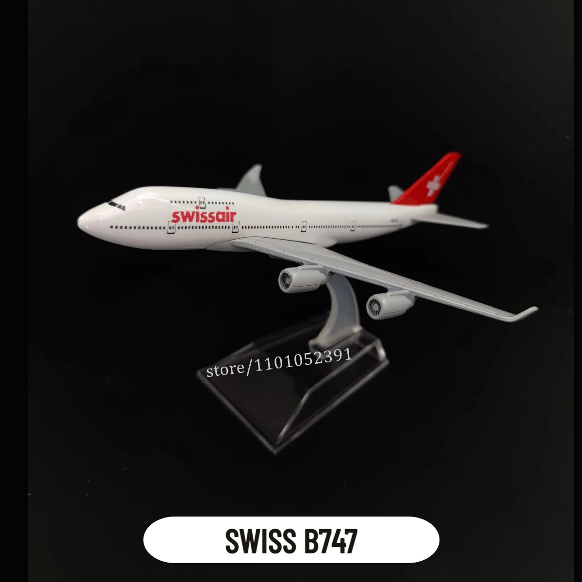 Scale 1:400 Metal Aviation Replica Swissair B747 Airlines Boeing Airbus Airplane Model Diecast Aircraft Miniature Toy for Boys