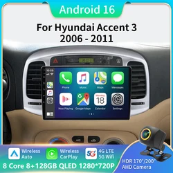 Car Radio Multimedia For Hyundai Accent 3 2006 - 2012 Android Auto Video Player GPS Navigation 8 Core Player No 2din DVD Stereo