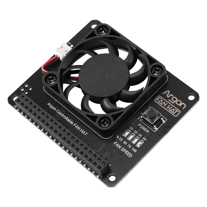 3X Argon Fan HAT For Raspberry Pi 4/ 3 Cooling Fan With Software Adjustable Speed / 40Mm Big Fan For Raspberry Pi4-A74Z