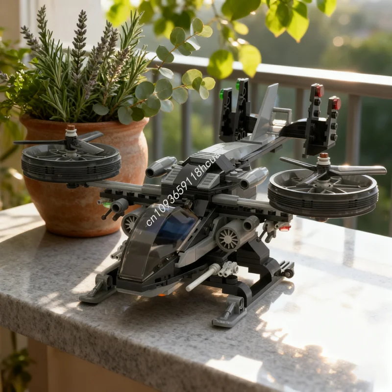 214 шт. MOC Аватары HELICOPTER Kevinbrickfr Creator Модель Строительные блоки DIY Идея Образовательная игрушка Детские рождественские подарки на день рождения