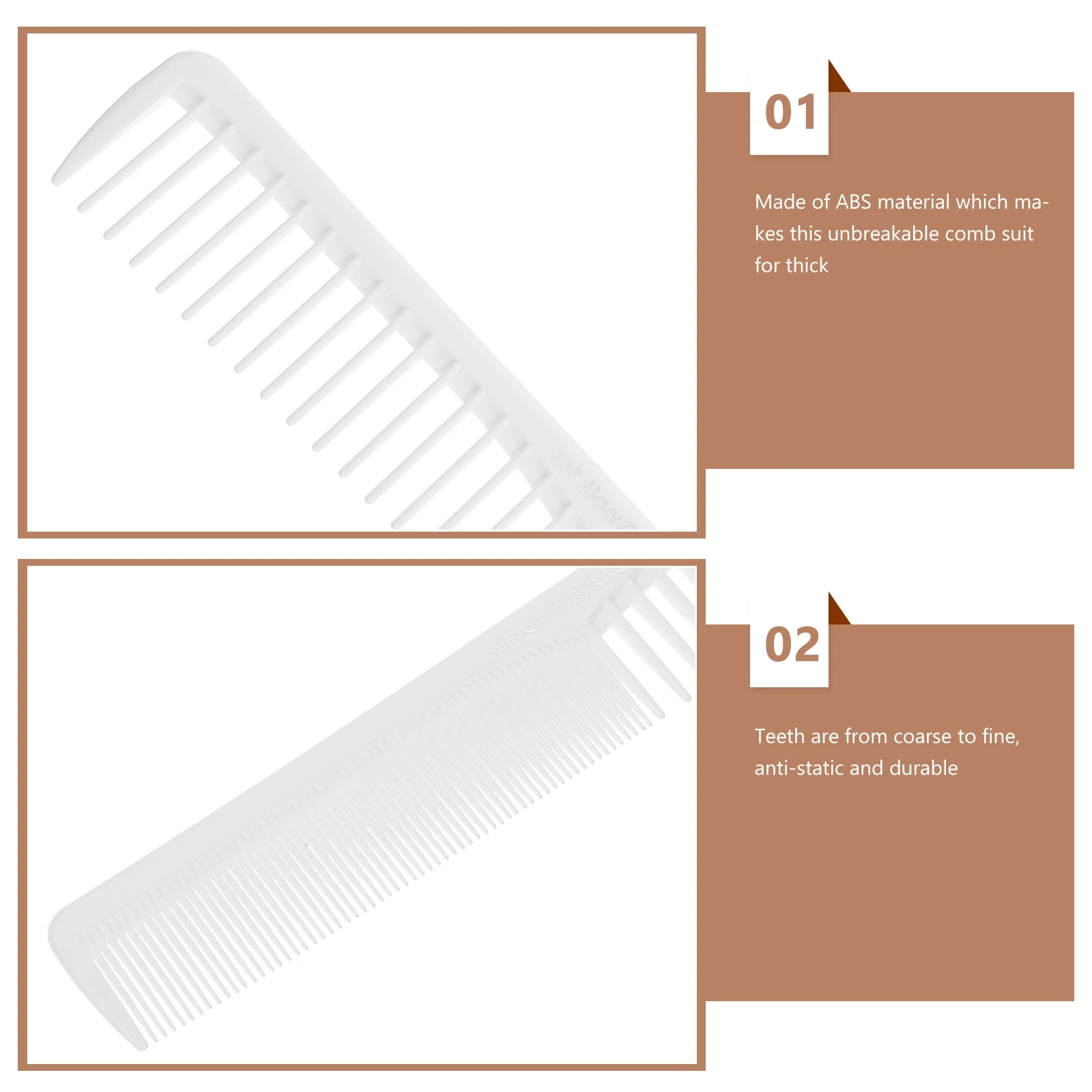 

Hair Comb for Stylist Blue Barber Combs Anti-static Professional Durable Teeth Coarse to Fine Unbreakable ABS Haircut Salon Use