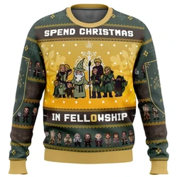 Lord of the Rings Ugly Christmas Sweater Men Women Pullover Round Neck Long Sleeve Top Christmas Clothing 2025 New Sweatshirt