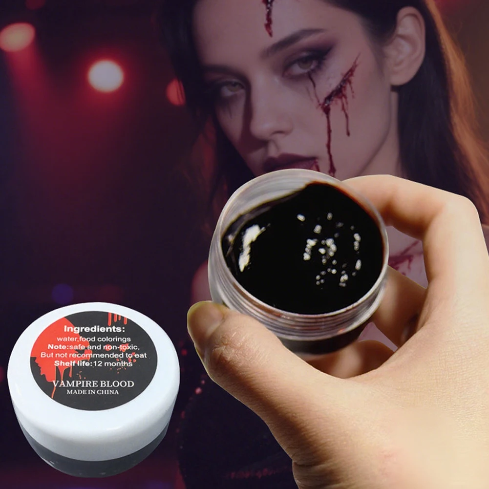 Sangre grueso, coágulo falso, Gel de sangre, maquillaje, cicatrices de vampiro para Halloween, Cosméticos de Cosplay, suministros de fiesta de Plasma Artificial