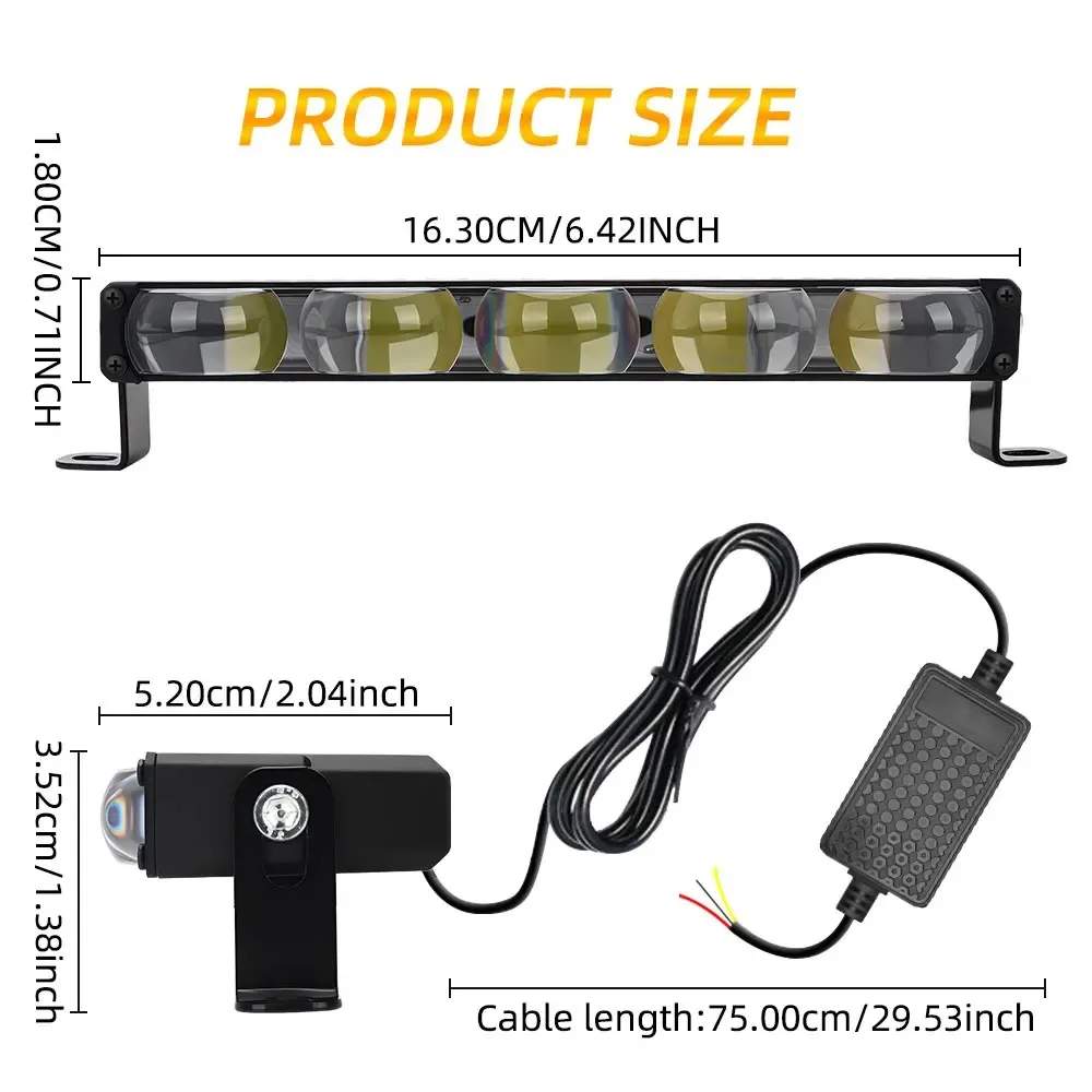 1/2/3/4/5 LED Light Bar Lens Spotlight Work Light Driving Lamp Grille Signal Lamp For Jeep Truck SUV Pickup Truck Car Motorcycle