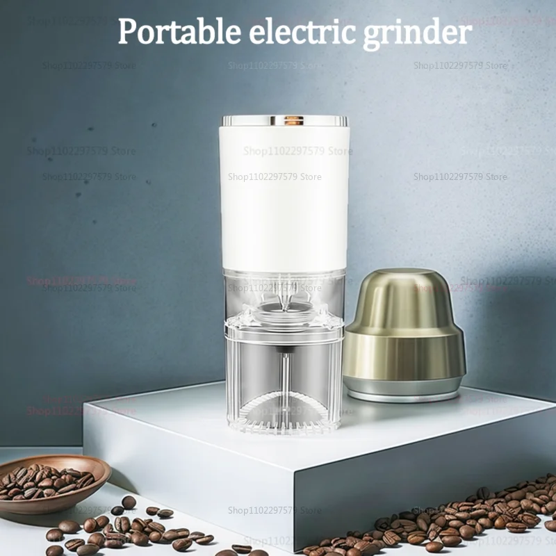 

Stylish Portable USB Rechargeable Electric And Manual Coffee Grinder Glass Coffee Bean Crusher Family Travel Camping Office