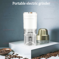 Stylish Portable USB Rechargeable Electric And Manual Coffee Grinder Glass Coffee Bean Crusher Family Travel Camping Office