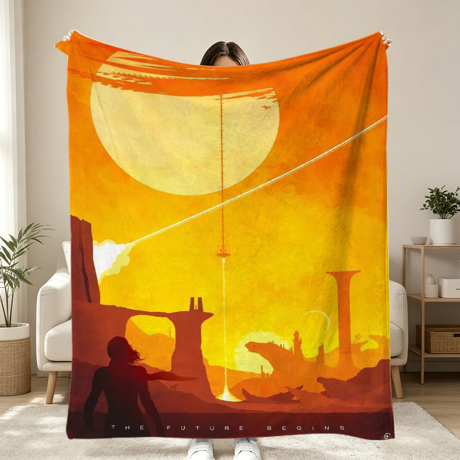 S‑Star T‑Trek 1Pcs  Printed  Flannel Fleece Blanket, Soft Washable Throw Blanket for Home Living Room Bedroom Office use