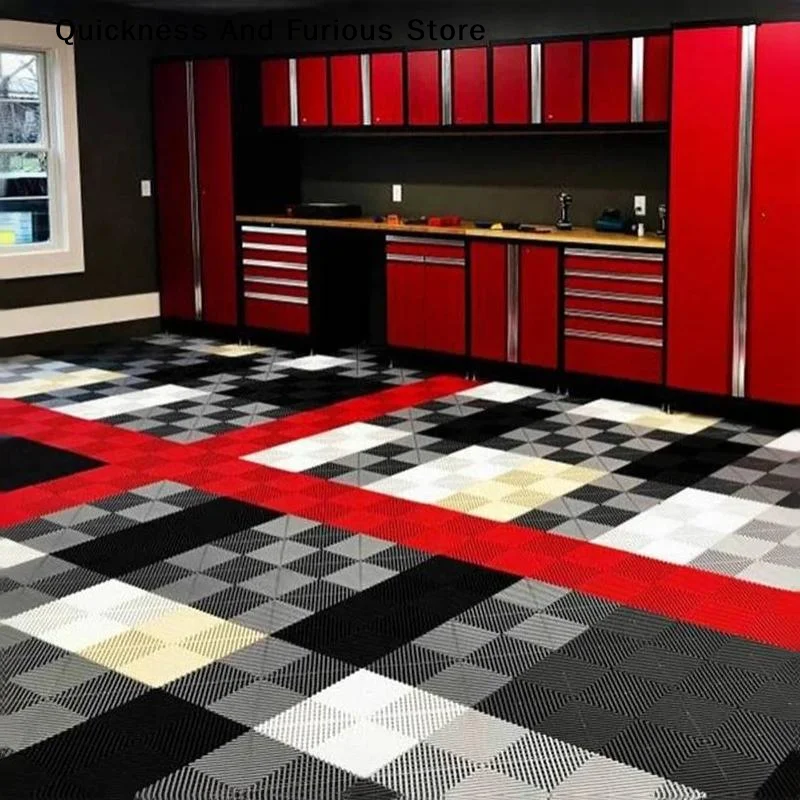 【MO】2026 Car Garage Floor Grate Plastic Modular Interlocking Tiles Pp Garage Floor Tiles Anti-slip Drainage Mesh Board