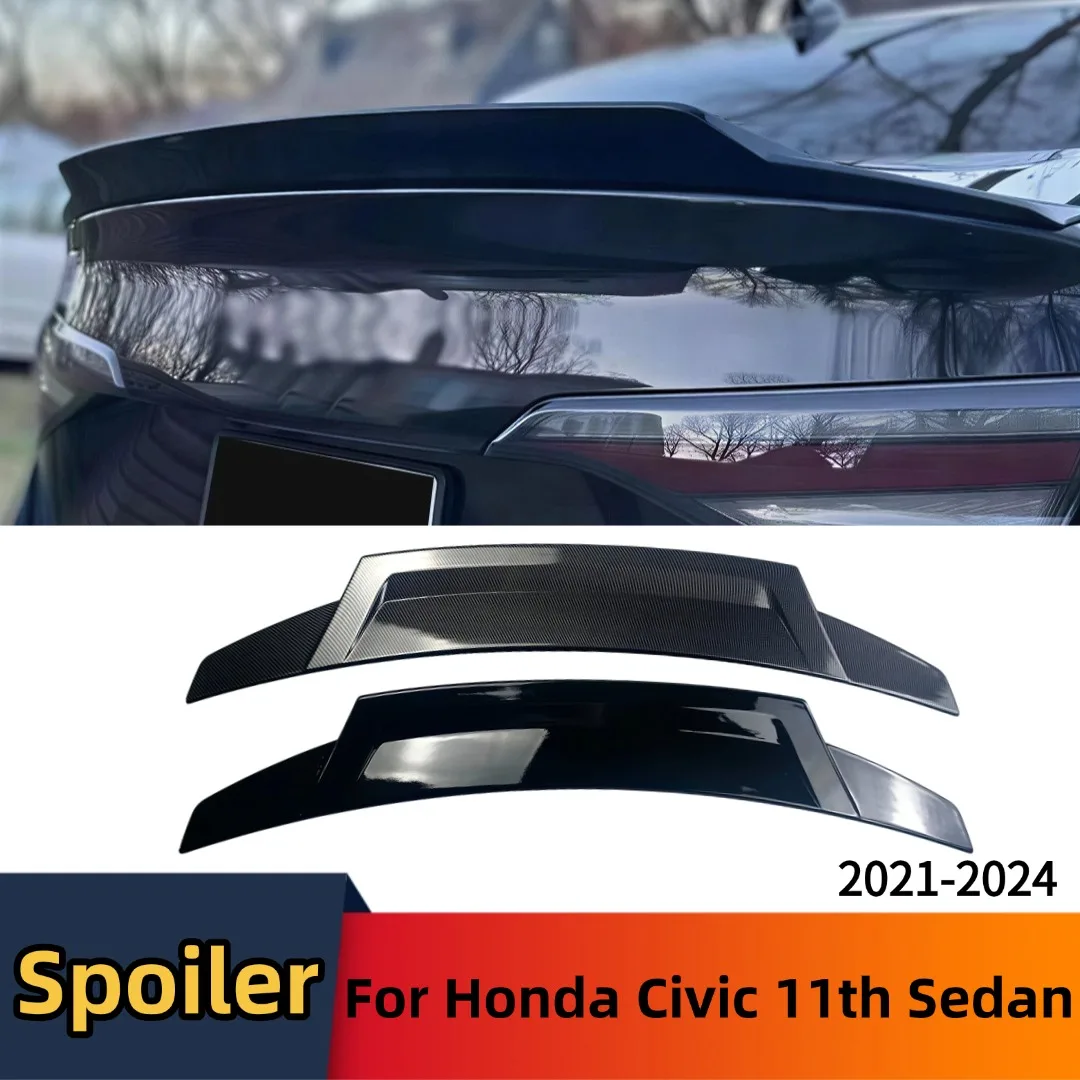 

Rear Spoiler Wing Air Splitter Body Kit Modification Boot Lip Body Kit ABS Accessories For Honda Civic 11th Gen Sedan 2021-2024