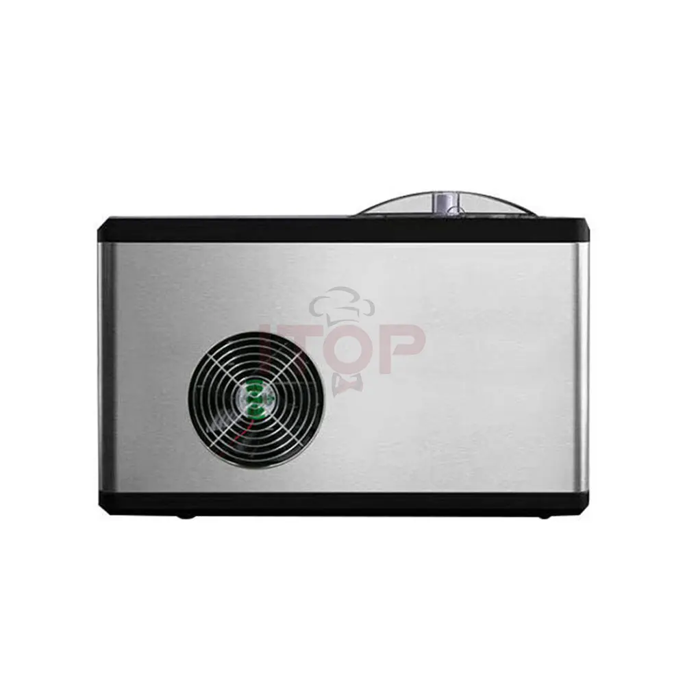 صانع جيلاتو منزلي صغير - آلة آيس كريم تبريد الهواء بقدرة 140 وات بسعة 1.5 لتر، صانعة حلوى مجمدة، عملية سهلة، تصميم مدمج)