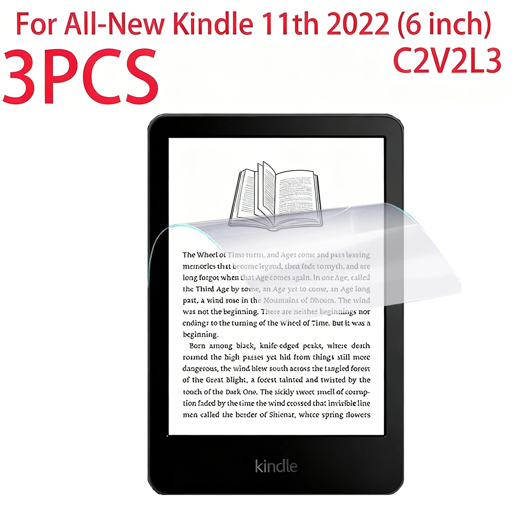 

3 шт. PE мягкая защитная пленка для экрана для совершенно нового Kindle 11th 2022 6 дюймов для Kindle 11th PET мягкая защитная пленка не стекло