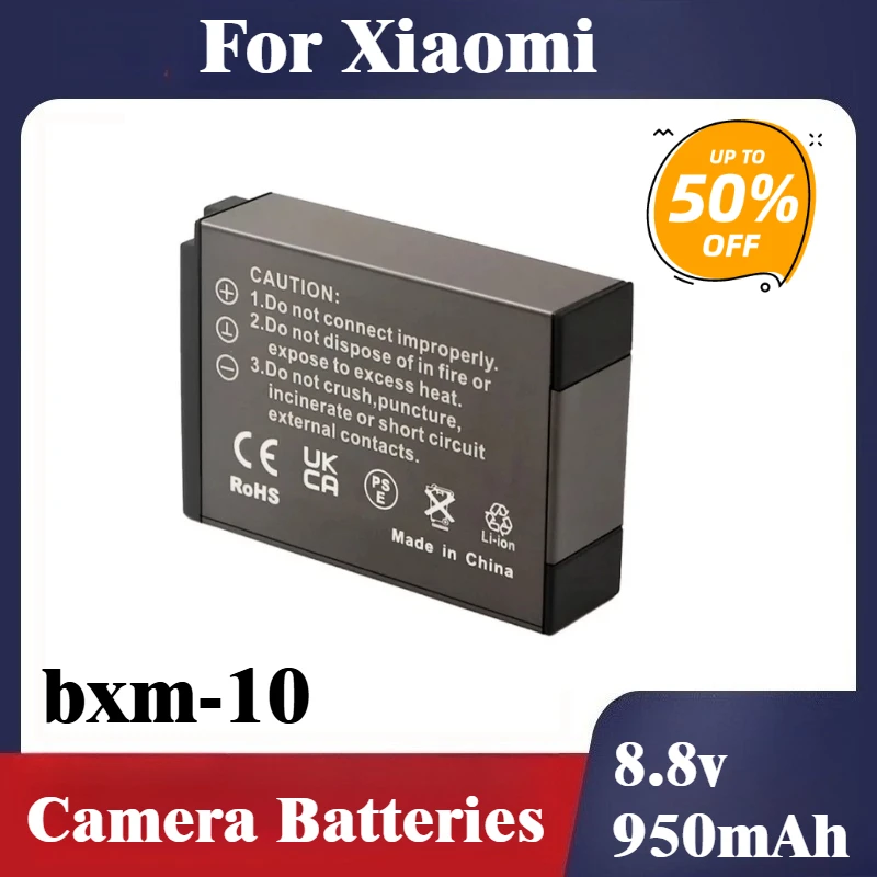 

New Replacement ery 8.8V 950mAh bxm-10 For Xiaomi YI-M1 Mirrorless Camera Li-PolymerCamera Batt