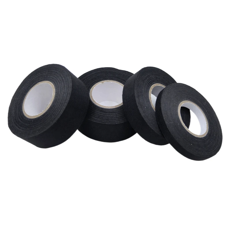 Nastri in tessuto adesivo resistente al calore da 15 m 9/15/19/25/30/38 mm per cablaggio cablaggio cablaggio nastro termico elettrico