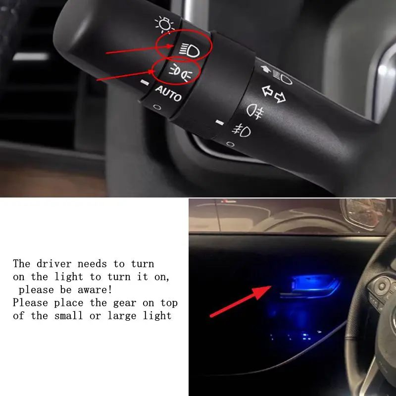 For Toyota Corolla 2019 2020 2021 2022 Car Ambient LED Light Auto Inner Door Bowl Handle Frame Light Soft Blue Interior Decorat