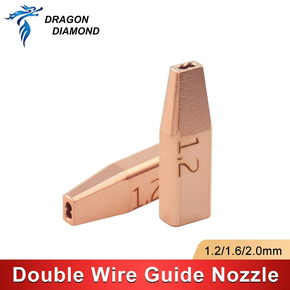 1.2/1.6/2.0 Double Wire Feed Nozzle For CQWY Hand-held Laser Welding Machine Parts Copper Laser Nozzles