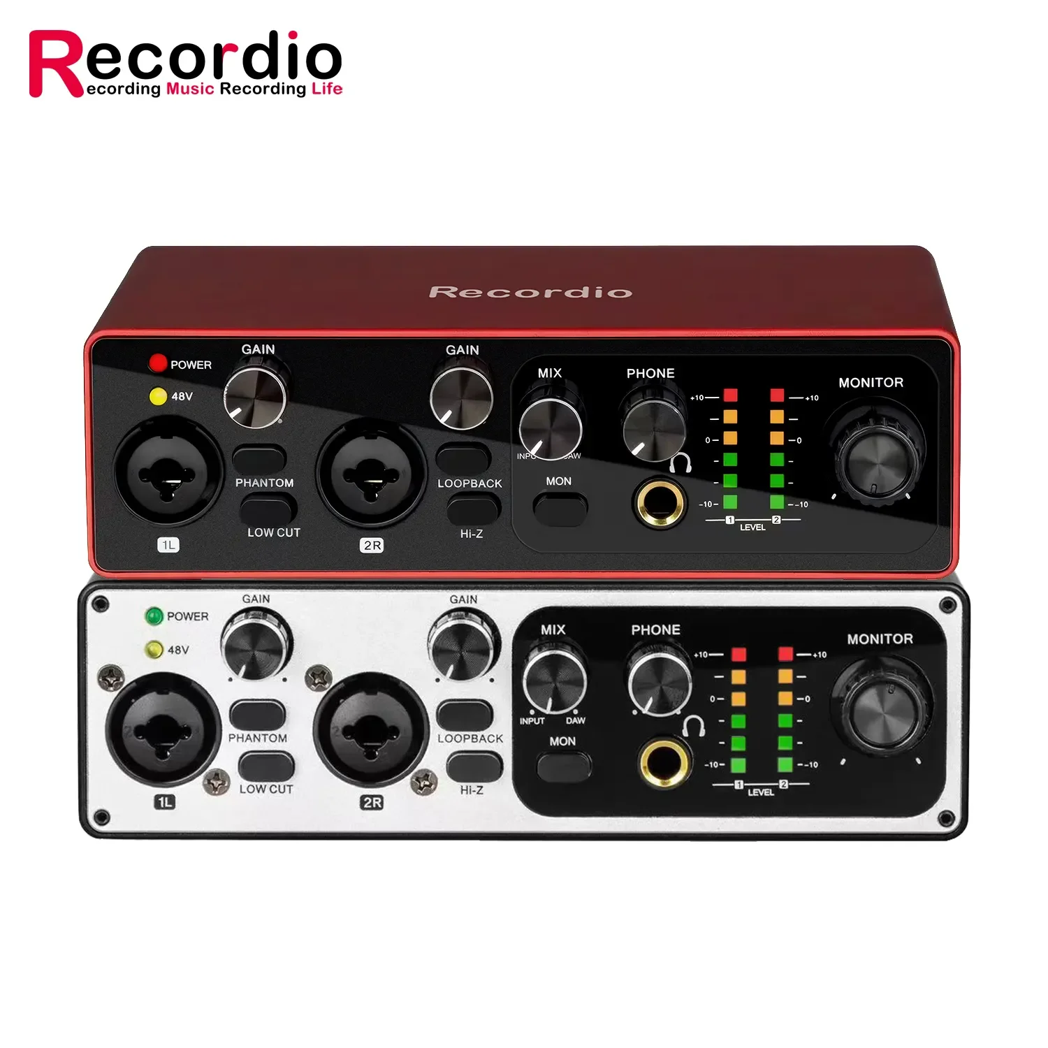 

GAX-MB22 Professional Audio Interface Studio Soundcard Recording Equipment 2 in 2 out USB With LOOPBACK 24bit/192 kHz