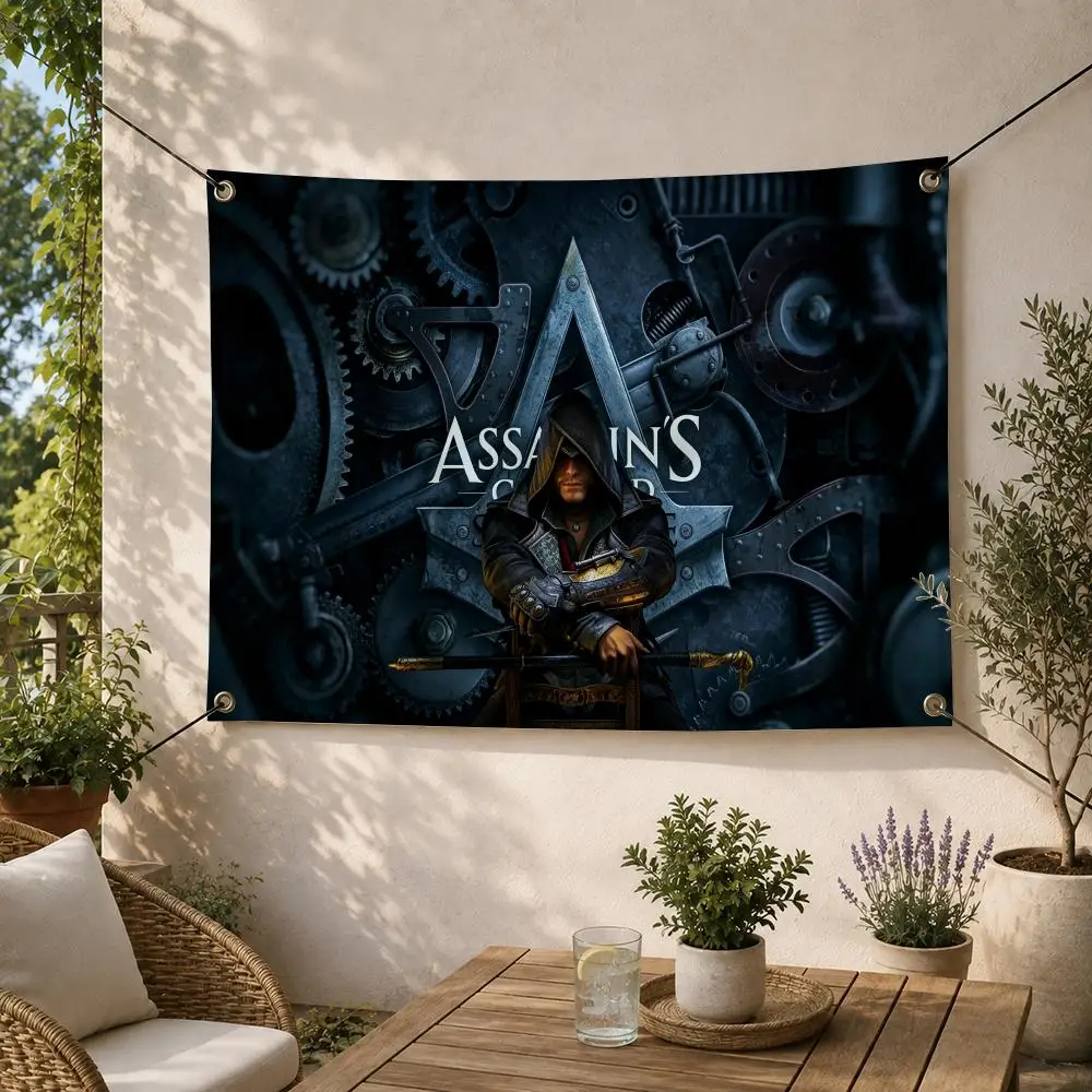 Game-Assassins Creed Action Adventure Flags Decorative Flag Banner for Outdoor Garden Yard Camping Party Home Wall Hanging Decor