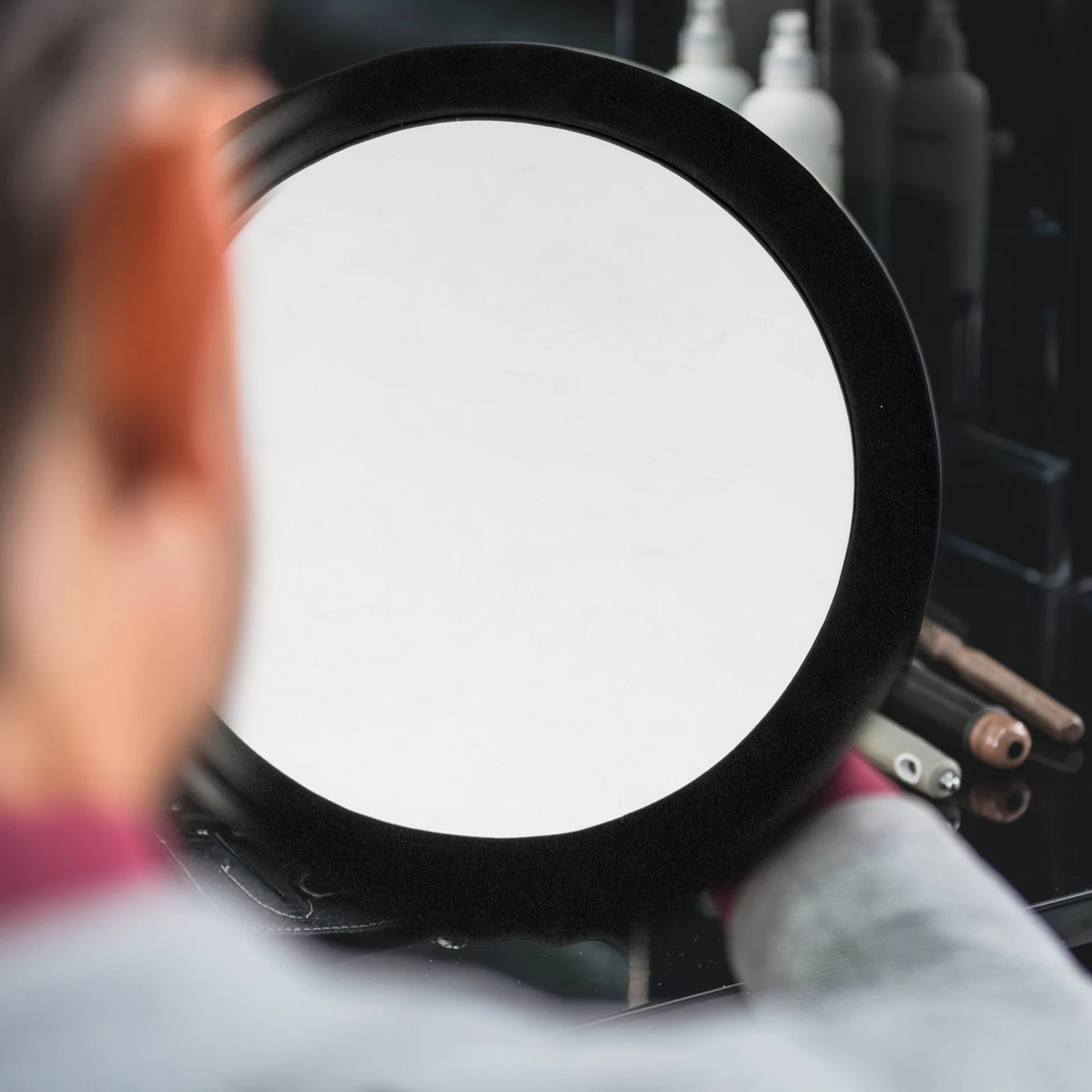 

Small Handheld Mirror Circular Makeup Hair Salon Mirrors Handle for Hairdresser