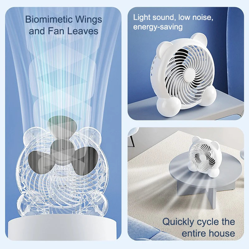 Desktop Fan Ultra Quiet USB Charging Fan For Office Home Portable Small Desk Fan For Dorm Camping Outdoor Office Home