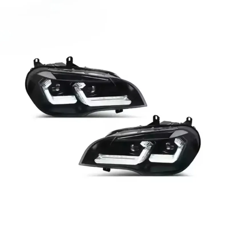 Modified To The 2023 Style Full LED Headlamp Headlight Front Lamp Plug and Play for BMW X5 E70  Head Light 2008-2013