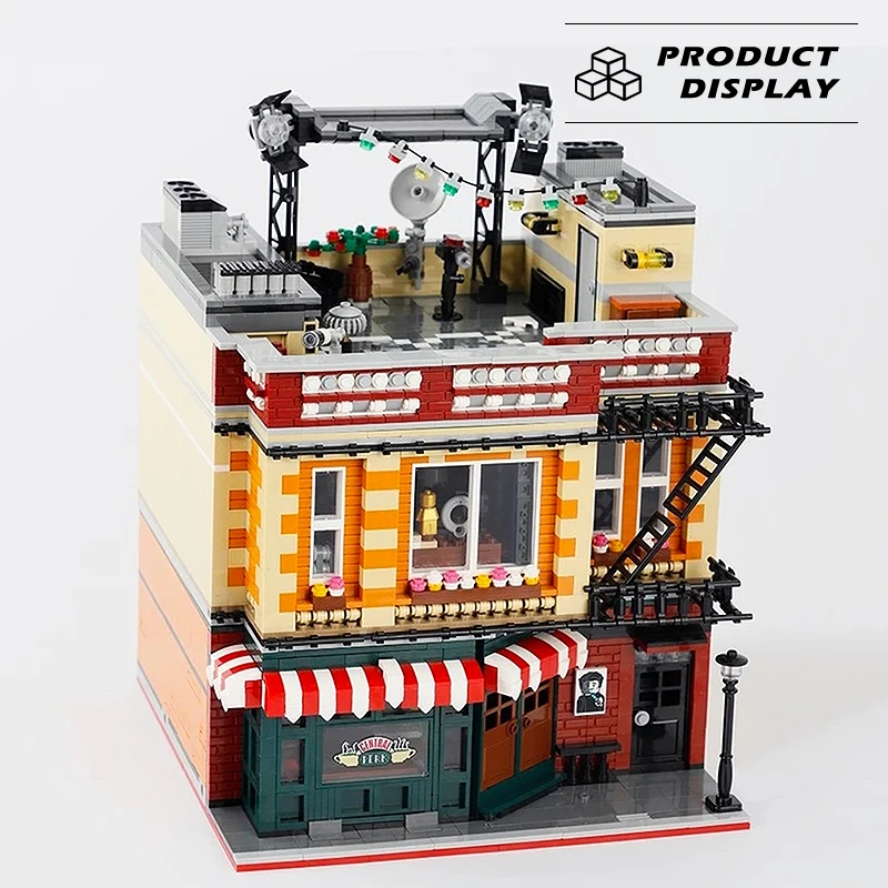 وحدات بناء وحدات للأطفال ، منظر شارع ، بيغ بانغ ، مجموعة موديل المدينة ، تجميع الطوب ، تصنعه بنفسك ، مقهى ، ألعاب للجمع ، هدية ،!!! #3