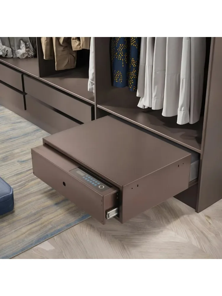 صندوق قفل بصمة الإصبع، درج مخفي، مجوهرات نقدية آمنة، خزائن ملحقات لخزانة الملابس بأدراج الأمان