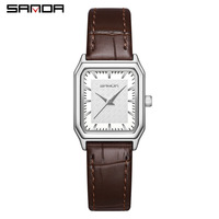 SANDA 1121  Fashion Ladies Light Watch Elegant Rectangle Dial Mini Quartz Business Watch for Women Famale Wristwatch Gift