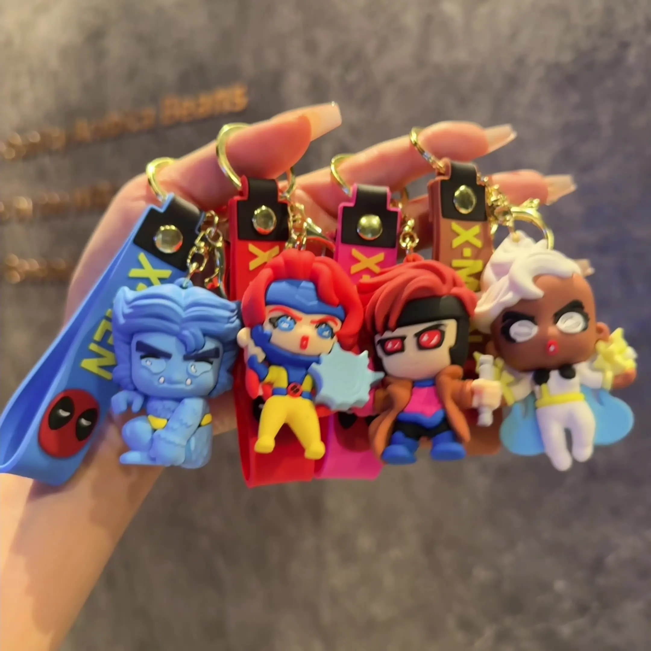 الكلاسيكية أنيمي الشكل X-Men المفاتيح المد كول وولف ستورم أنثى مفتاح سلسلة جمع لعبة للطفل هدية #1