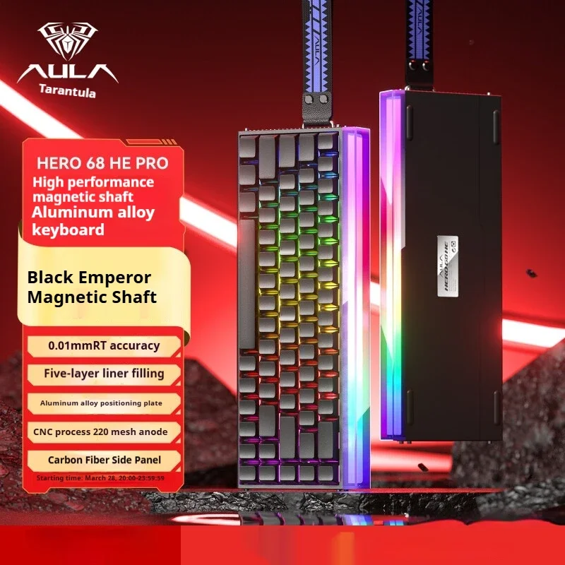 Aula Hero 68HE 울트라 키보드 Rgb Hero68Ultra/Pro 게임용 기계식 키보드 Esports 유선 핫 스왑 게이머 키보드 용 맞춤형