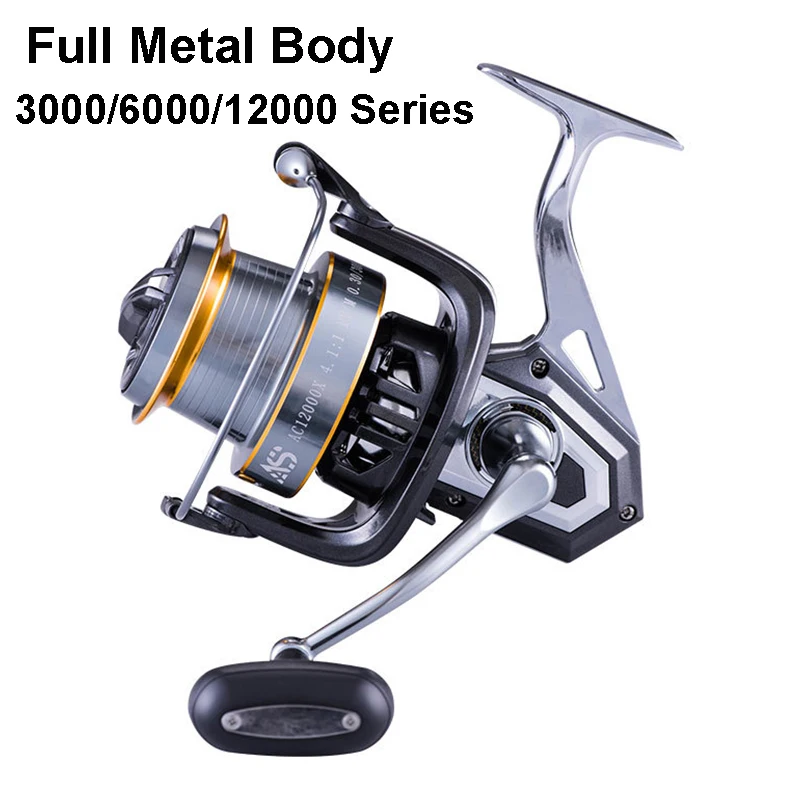 

VWVIVIDWORLD ,All Meat Fishing Reel 3000-12000 Series 5+1 BB Metal Spinning Reel Max drag 25kg Outdoor Lure Trolling Cating Reel