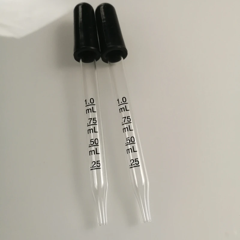 قطارة الزيوت العطرية نوعان قطارات سائلة زجاجية مناسبة لعطور الزيوت العطرية 0.25 مل 0.50 مل 0.75 مل 1 مل متدرج