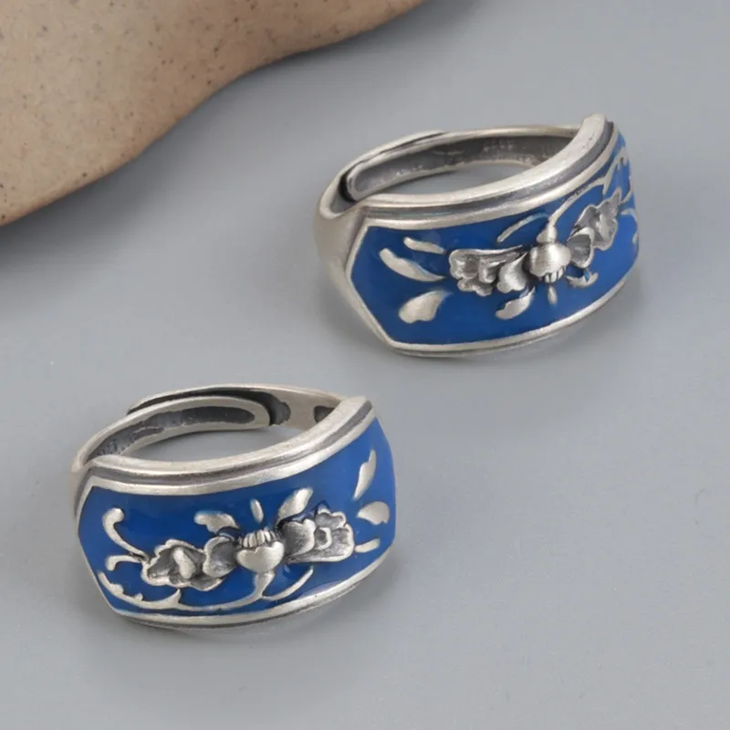 

Женское кольцо с цветком лотоса, в этническом стиле