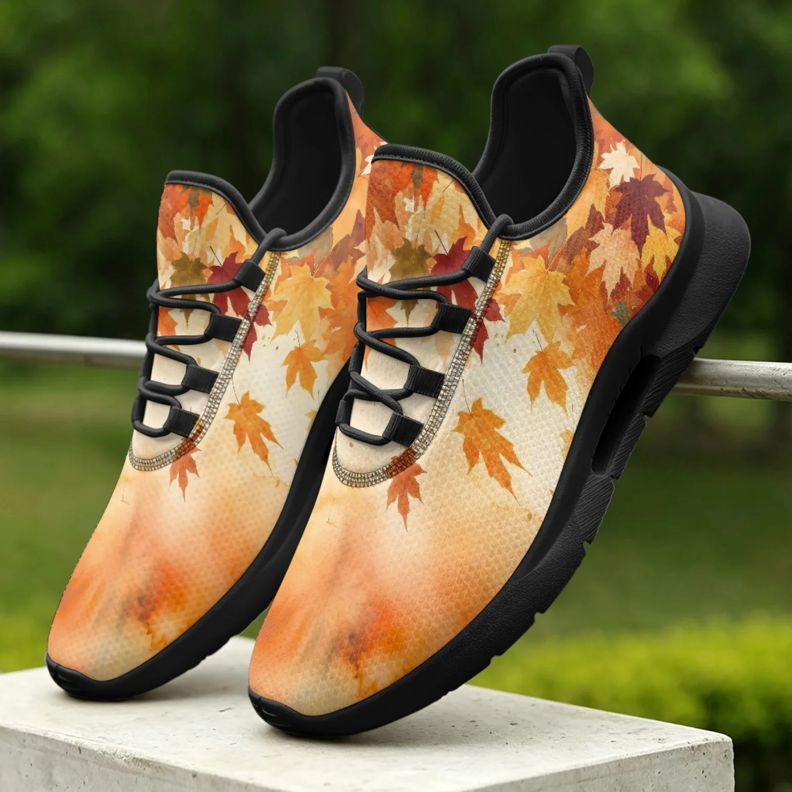 PENSTROLL Mesh & EVA Casual Everyday Trainers Lightweight Men's Fashion Sneakers for Male Business Maple Leaf Autumn