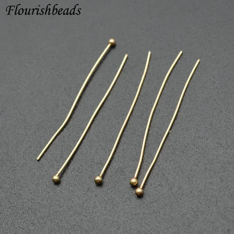 100pc Anti-rust Gold Color Metal Brass 25mm~70mm Ball Pins Needles DIY Jewelry Findings Supplies