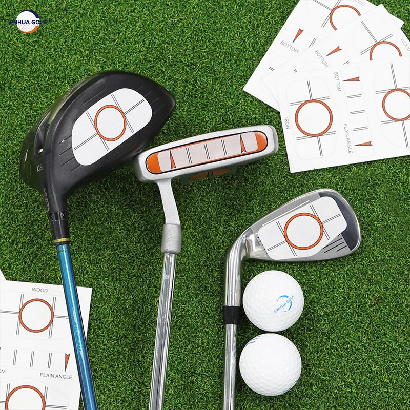 Cinta de impacto para palos de Golf, 10 piezas, pegatina de impacto, herramienta de entrenamiento para conductores, accesorios de práctica