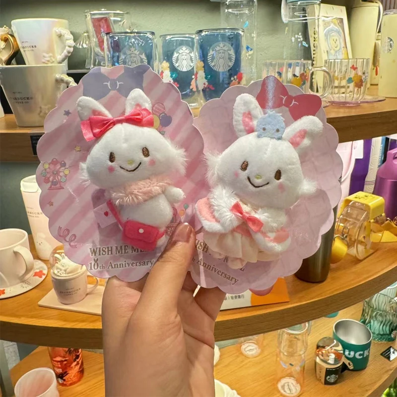 New Sanrio Puroland Wish Rabbit Melody 10th Anniversary Limited Plush Brooch Pendant Cute and Sweet Girl Dress Up Holiday Gift