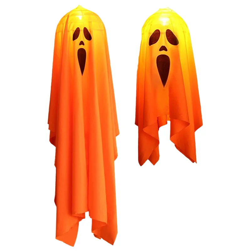 BAAG-ファブリックハロウィンデコレーションライト、屋外シーンレイアウト小道具、ホラーゴーストLED点滅ライト
