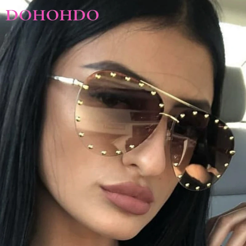 

Fashion Vintage Oversized Pilot Sunglasses Women 2025 Luxury Brand Metal Frame Eyewear Outdoor Sun Glasses Shade UV400 Lentes
