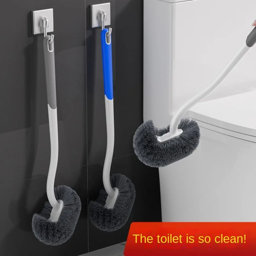 

Wall-mounted S-type S-type Toilet Brush No Dead Corners Soft Hair Corner Gap Brush Long Handle Squatting Toilet Cleaning Brush