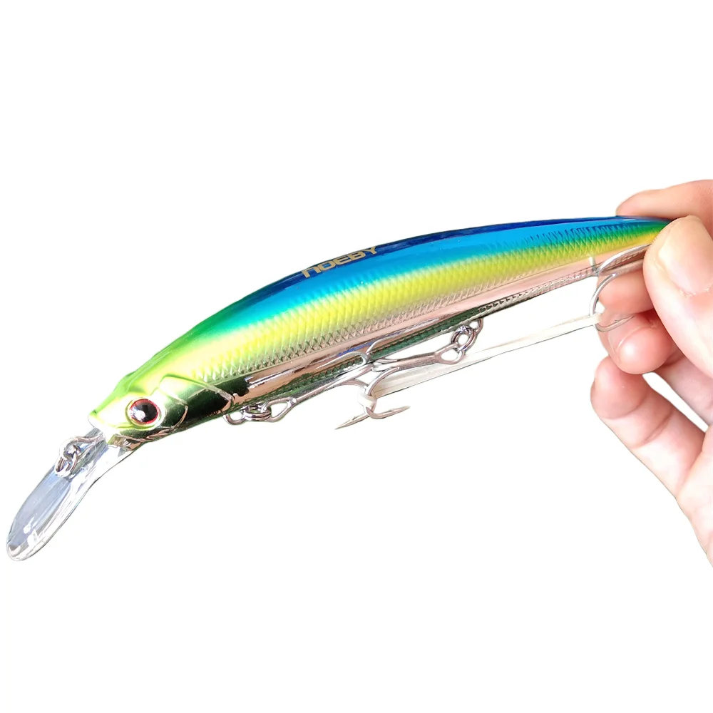 Noeby 4pcs Fishing Long Jerk Minnow Lure 110mm 36g Wobblers Trolling Lures Sinking Seawater For Bass Trout Pesca Tackle
