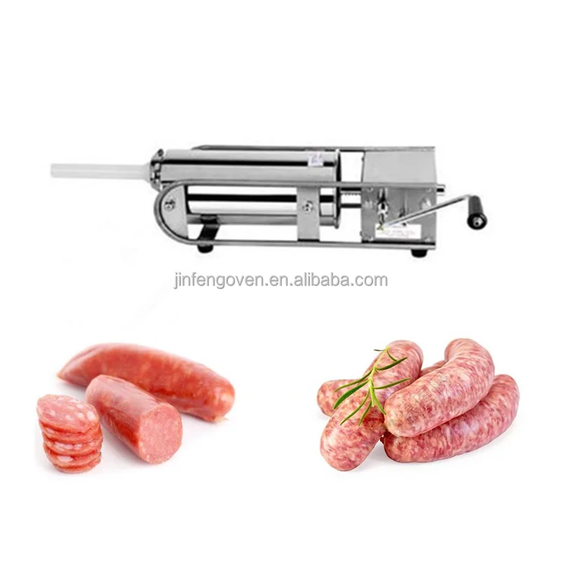 7L Stainless Steel Manual Horizontal Sausage Filler for Food Service Sausage Preparation