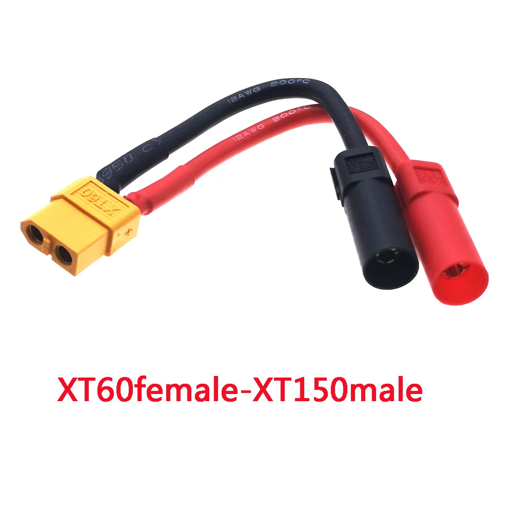 XT30 XT60 XT90 EC5 EC3 XT TPX MPX T Plug Female to Male Adapter Connectors 10cm Connector for RC Lipo Battery Charger Parts DIY