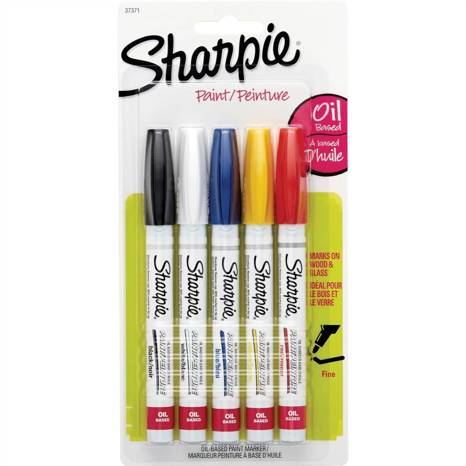 

Oil-Based Paint Markers Fine Point 5 Pack for Rock Painting, Scrapbooking, Posters, Window Art with Quick-Drying Fade-Resistant