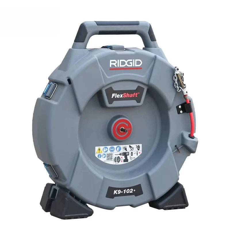 K9-102 Flex Shaft Drain Cleaning Machine 15.2m Flexibleshaft Double Chain Beater Electric Snake Pipe Drain Cleaning