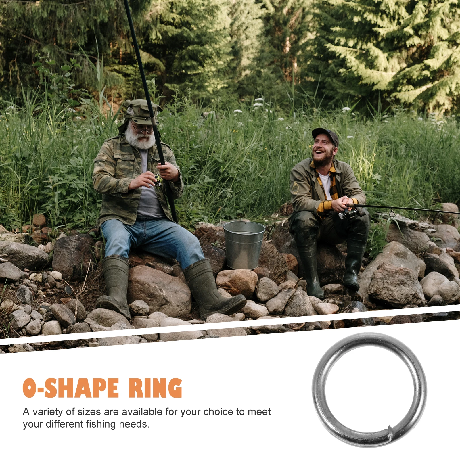 

100pcs Fishing Connecting Rings Stainless Steel Durable Rust Proof O Shape Split Hooks Various Sizes Long Term Use
