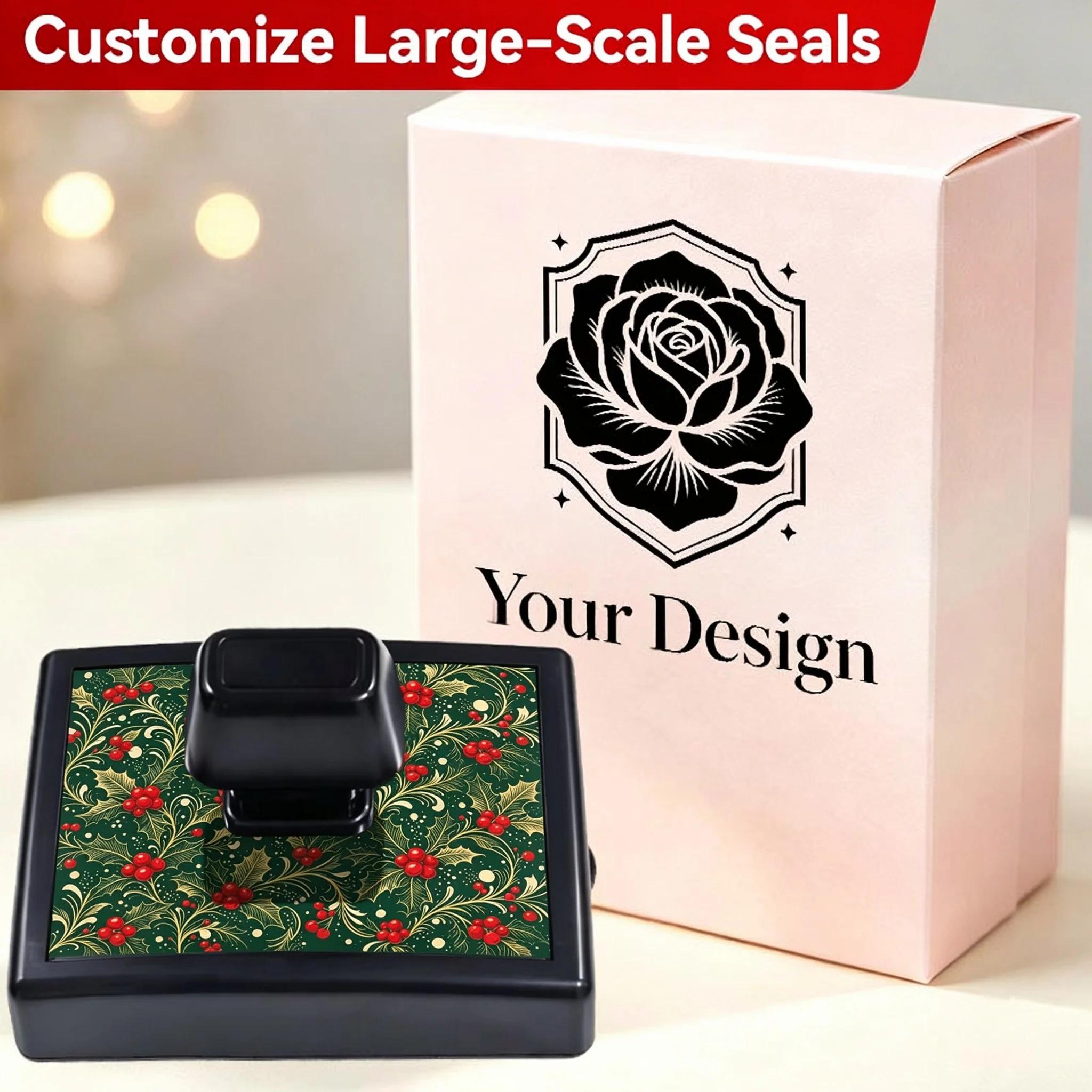 Custom-made Event Focused Self Inking Rubber Stamp logo Graphics for Festival Express Parcel Marking & Shipping Label Use