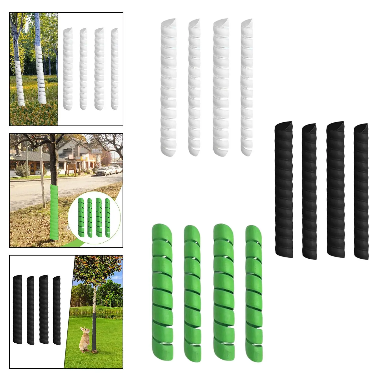 

4Pcs Tree Guard Flexible Protect from Deer Animals Mowers Trimmers Wildlife Protection Plants Guard Trunk Wrap Trunk Protector