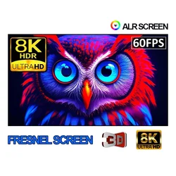 2026 Fresnel 5.0 Pro ALR Long Throw Projection Screen Fixed Frame Ambient Light Rejecting for Normal Projector CLR 8K HD 3D