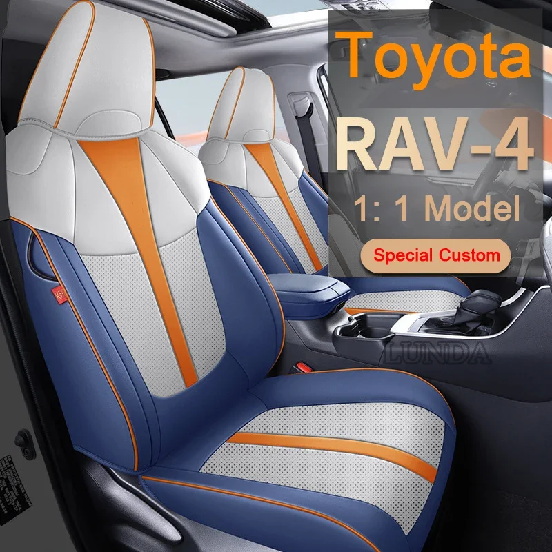 Car Seat Cover Specifically Customized For Toyota Rav4 2020 2021 2022 2023 2024 RAV-4 Fully Covered With Front And Rear Full Set